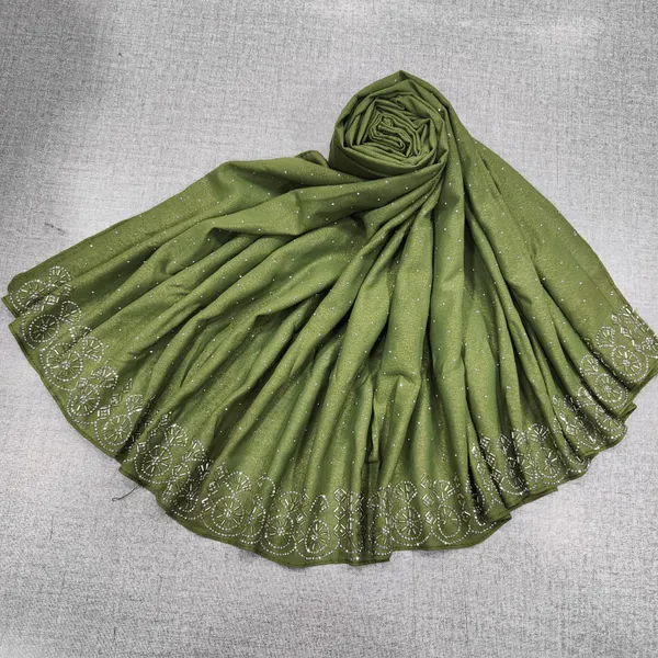 Shimmer Chiffon Hijab With Beads Work | HJ45